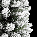 HKH Árvore de Natal Artificial Fina com Neve e Pé em PVC