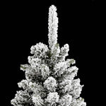 HKH Árvore de Natal Artificial Fina com Neve e Pé em PVC