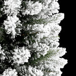 HKH Árvore de Natal Artificial Fina com Neve e PE em PVC