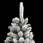 HKH Árvore de Natal Artificial Fina com Neve e PE em PVC