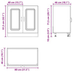HKH Mueble bajo lavabo Kalmar de hormigón - Gris
