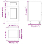 HKH Mueble bajo de cocina Kalmar de madera artificial blanca