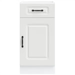 HKH Mueble bajo de cocina Kalmar de madera artificial blanca