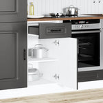 HKH Mueble bajo de cocina Kalmar en madera artificial - Negro