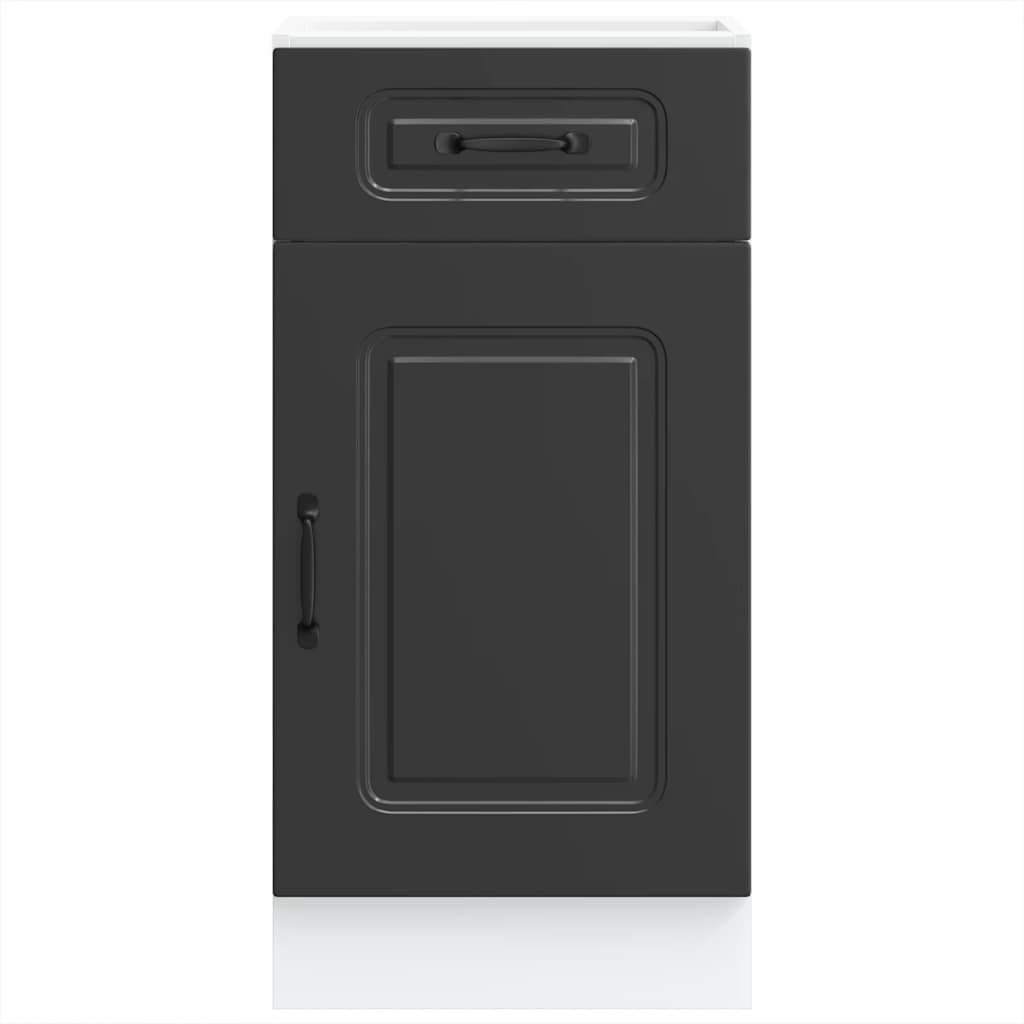 HKH Mueble bajo de cocina Kalmar en madera artificial - Negro