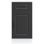 HKH Mueble bajo de cocina Kalmar en madera artificial - Negro