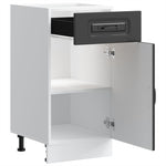 HKH Mueble bajo de cocina Kalmar en madera artificial - Negro