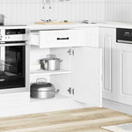 HKH Mueble bajo de cocina Kalmar de madera artificial blanca