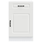 HKH Mueble bajo de cocina Kalmar de madera artificial blanca
