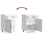 HKH Mueble bajo de cocina Kalmar de madera artificial blanca