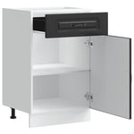 HKH Mueble bajo de cocina Kalmar en madera artificial - Negro