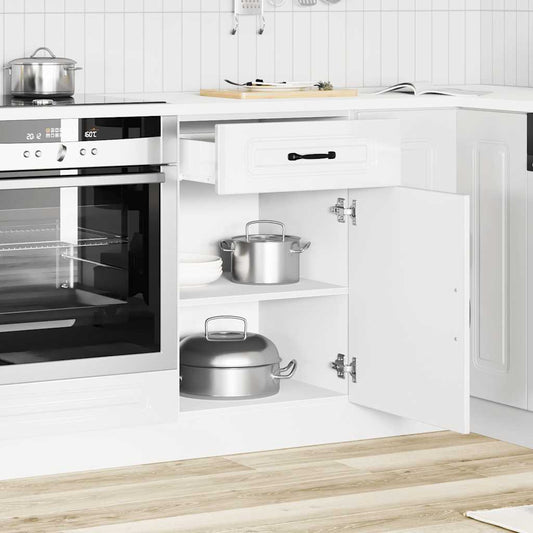 HKH Armário de Cozinha Baixo Kalmar Alto Brilho - Branco