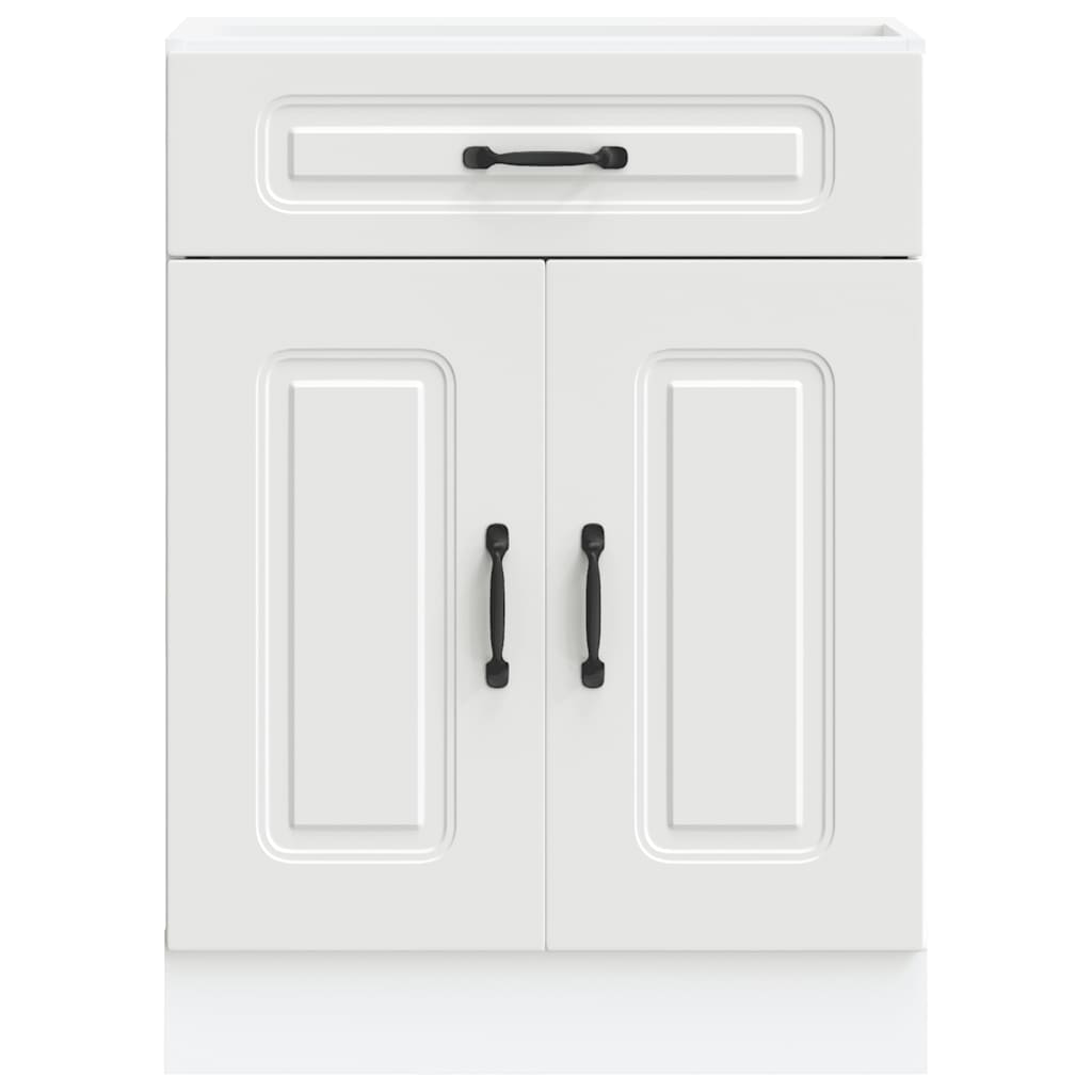 HKH Mueble bajo de cocina Kalmar de madera artificial blanca