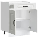 HKH Mueble bajo de cocina Kalmar de madera artificial blanca