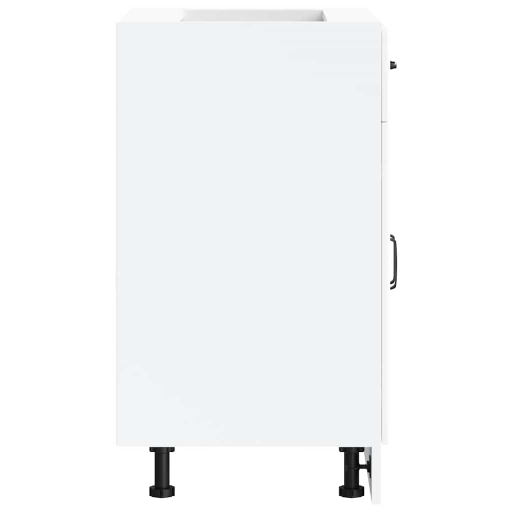 HKH Mueble bajo de cocina Kalmar de madera artificial blanca