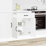 HKH Mueble bajo de cocina Kalmar de madera artificial blanca