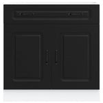 HKH Armário de Cozinha Baixo Kalmar em Madeira Artificial - Preto