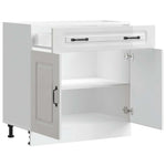HKH Armário de Cozinha Baixo Kalmar Alto Brilho - Branco
