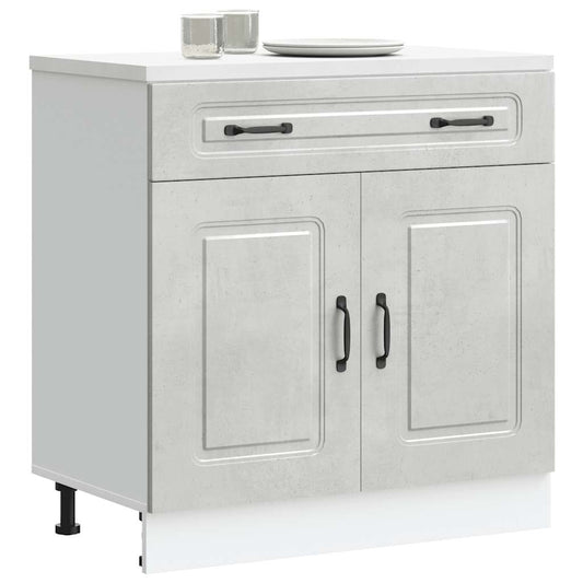 HKH Armário Baixo de Cozinha Kalmar em Betão - Cinza