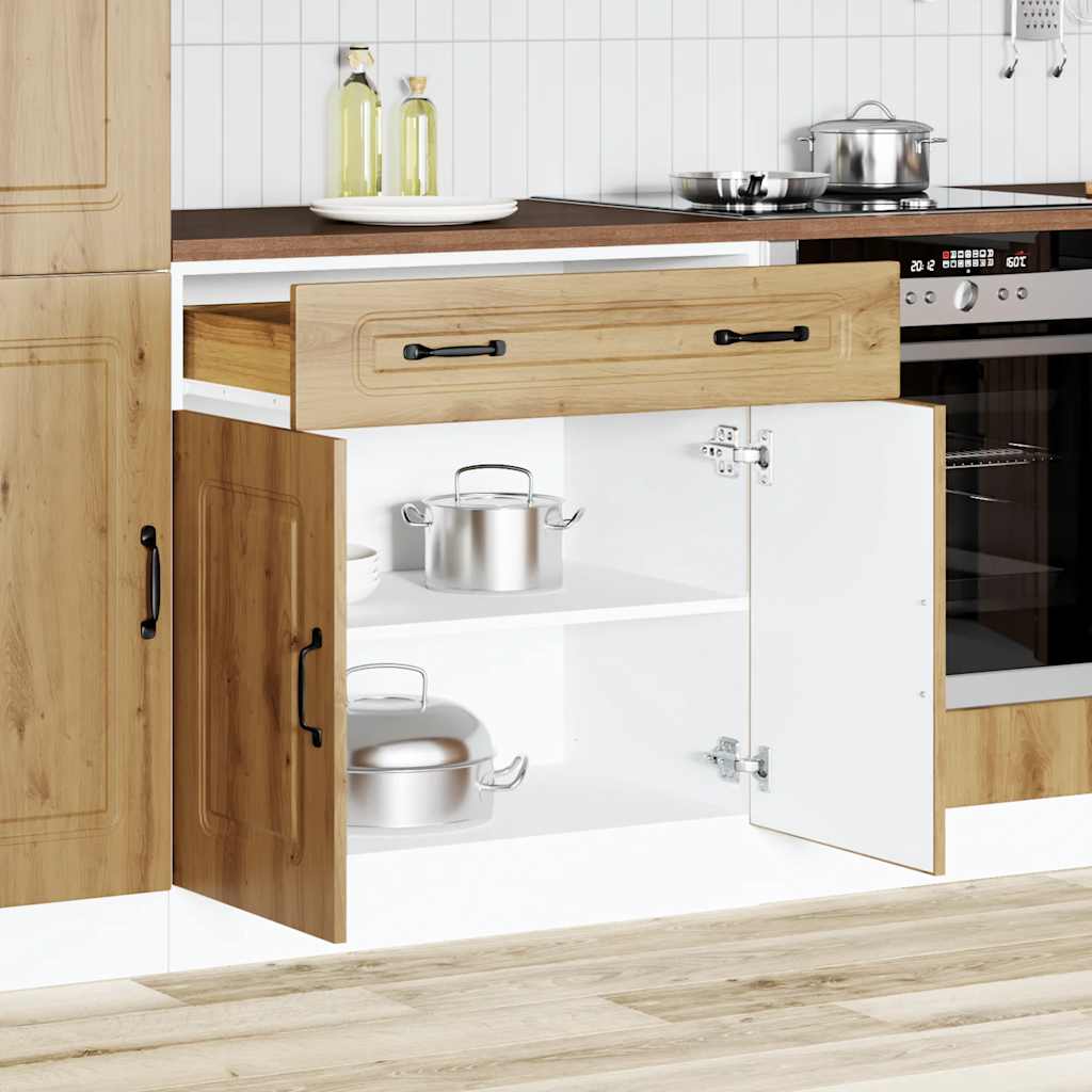 HKH Mueble bajo de cocina Kalmar en roble artesanal