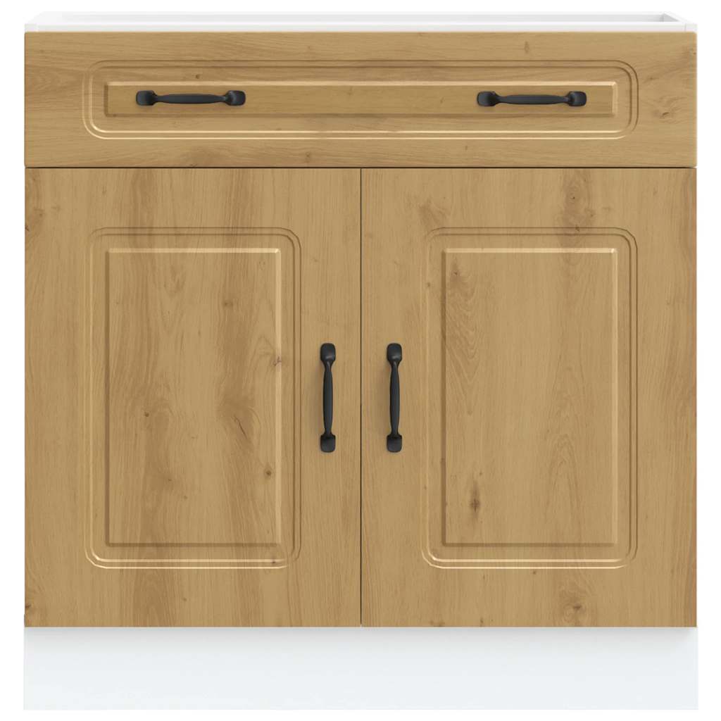 HKH Mueble bajo de cocina Kalmar en roble artesanal