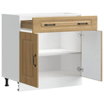HKH Mueble bajo de cocina Kalmar en roble artesanal