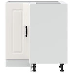 HKH Mueble bajo de cocina esquinero Kalmar Alto Brillo - Blanco