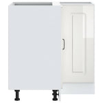 HKH Mueble bajo de cocina esquinero Kalmar Alto Brillo - Blanco
