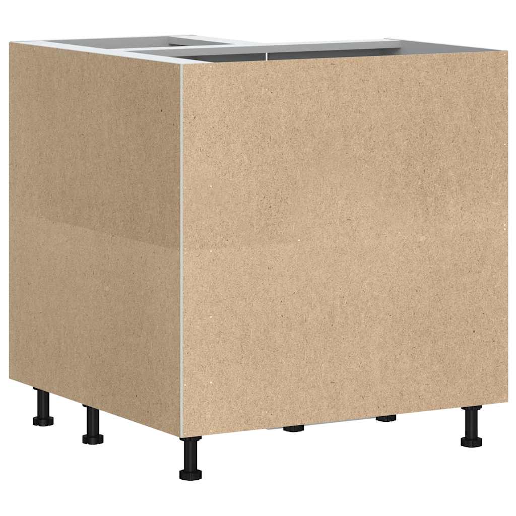 HKH Mueble bajo de cocina esquinero Kalmar Alto Brillo - Blanco
