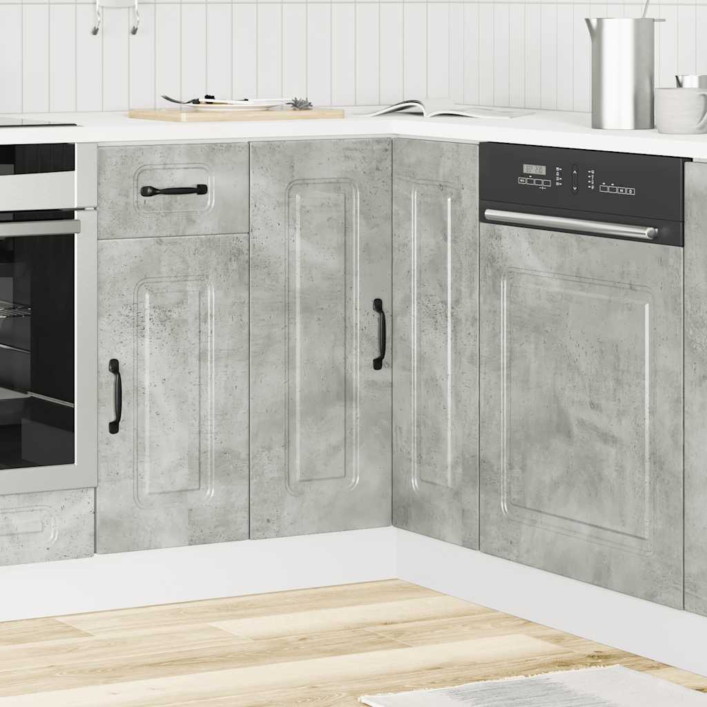 HKH Armario Bajo Esquina para Cocina Kalmar de Hormigón Proyectado - Gris