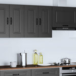 HKH Armario de Cocina de Pared Kalmar de Madera Elaborada Negra