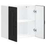 HKH Armario de Cocina de Pared Kalmar de Madera Elaborada Negra