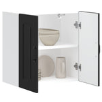 HKH Armario de Cocina de Pared Kalmar de Madera Elaborada Negra