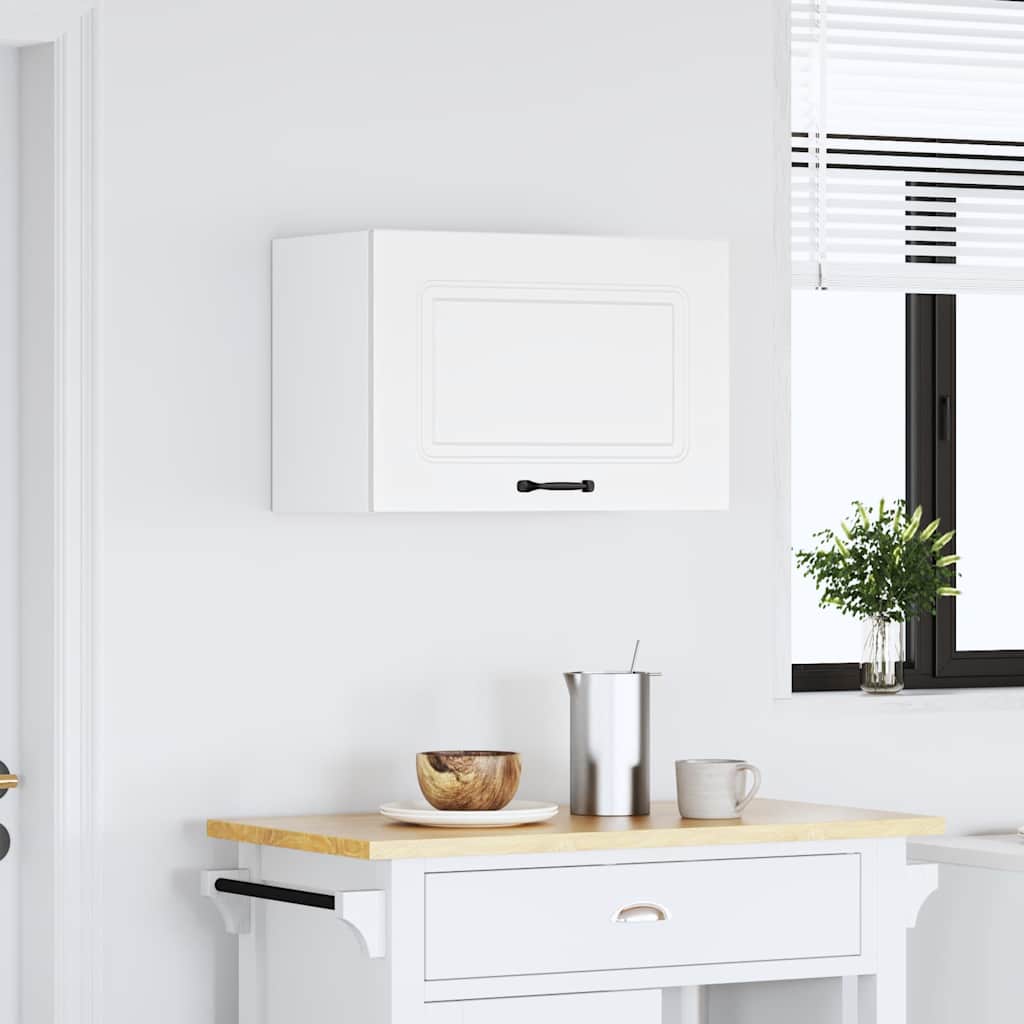 Armario de pared de cocina HKH Kalmar en madera artificial blanca