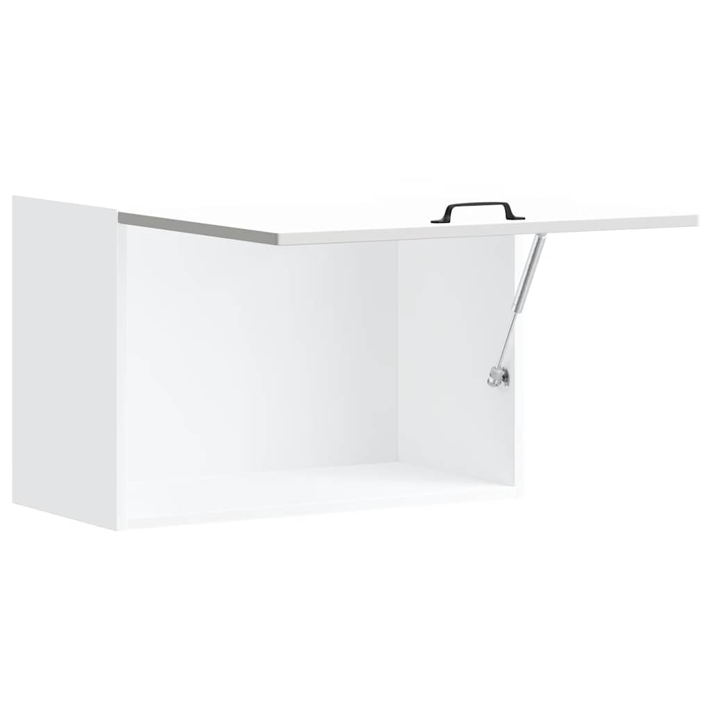 Armario de pared de cocina HKH Kalmar en madera artificial blanca