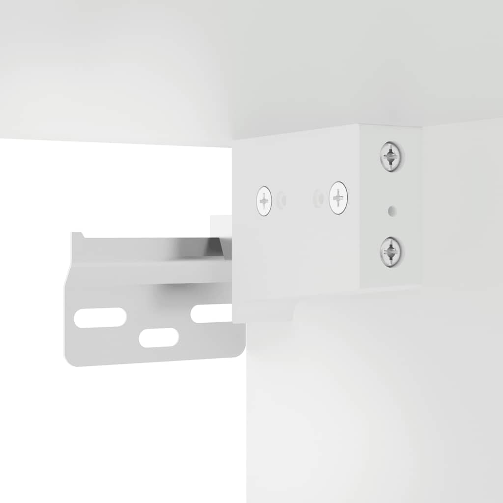 Armario de pared de cocina HKH Kalmar en madera artificial blanca