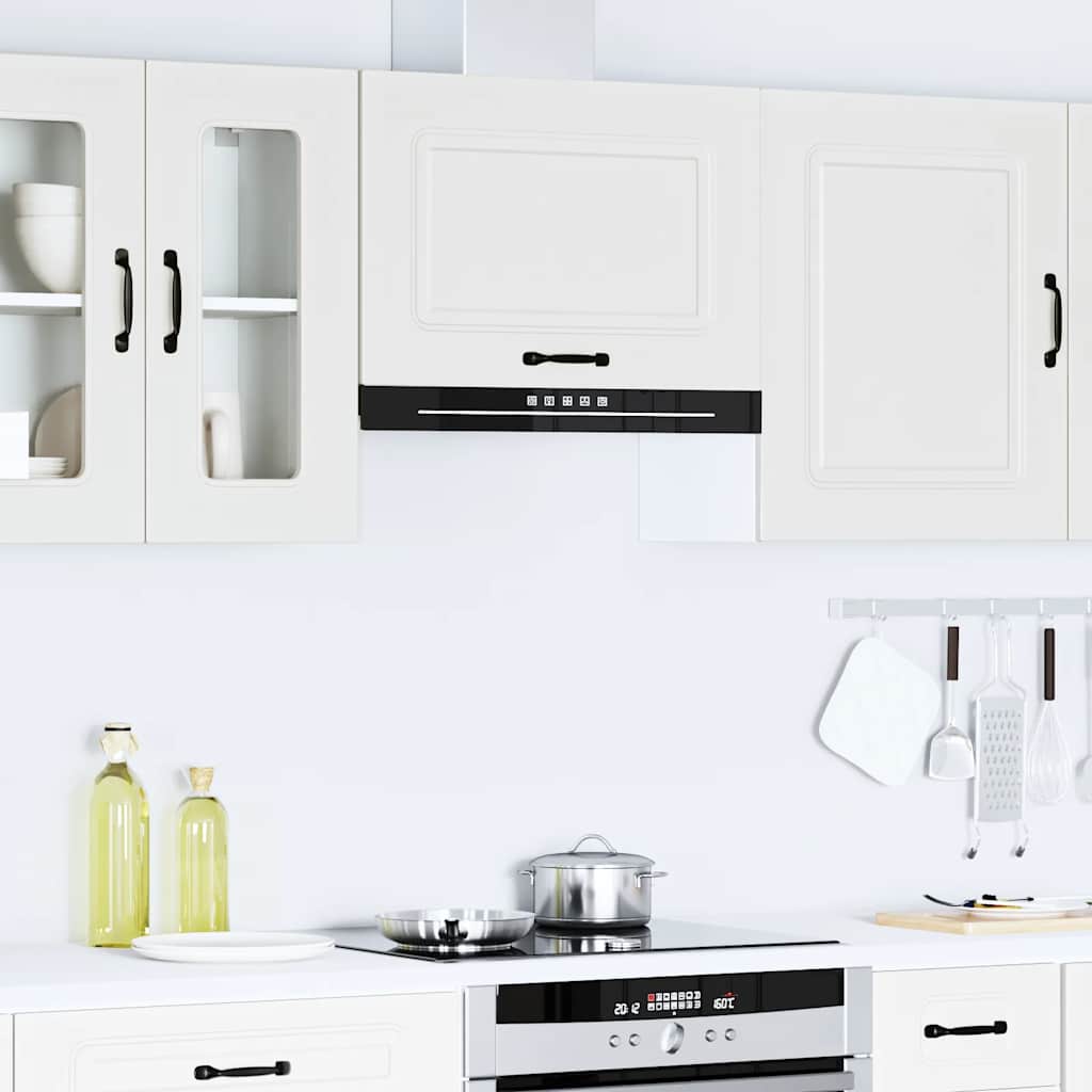 Armario de pared de cocina HKH Kalmar en madera artificial blanca