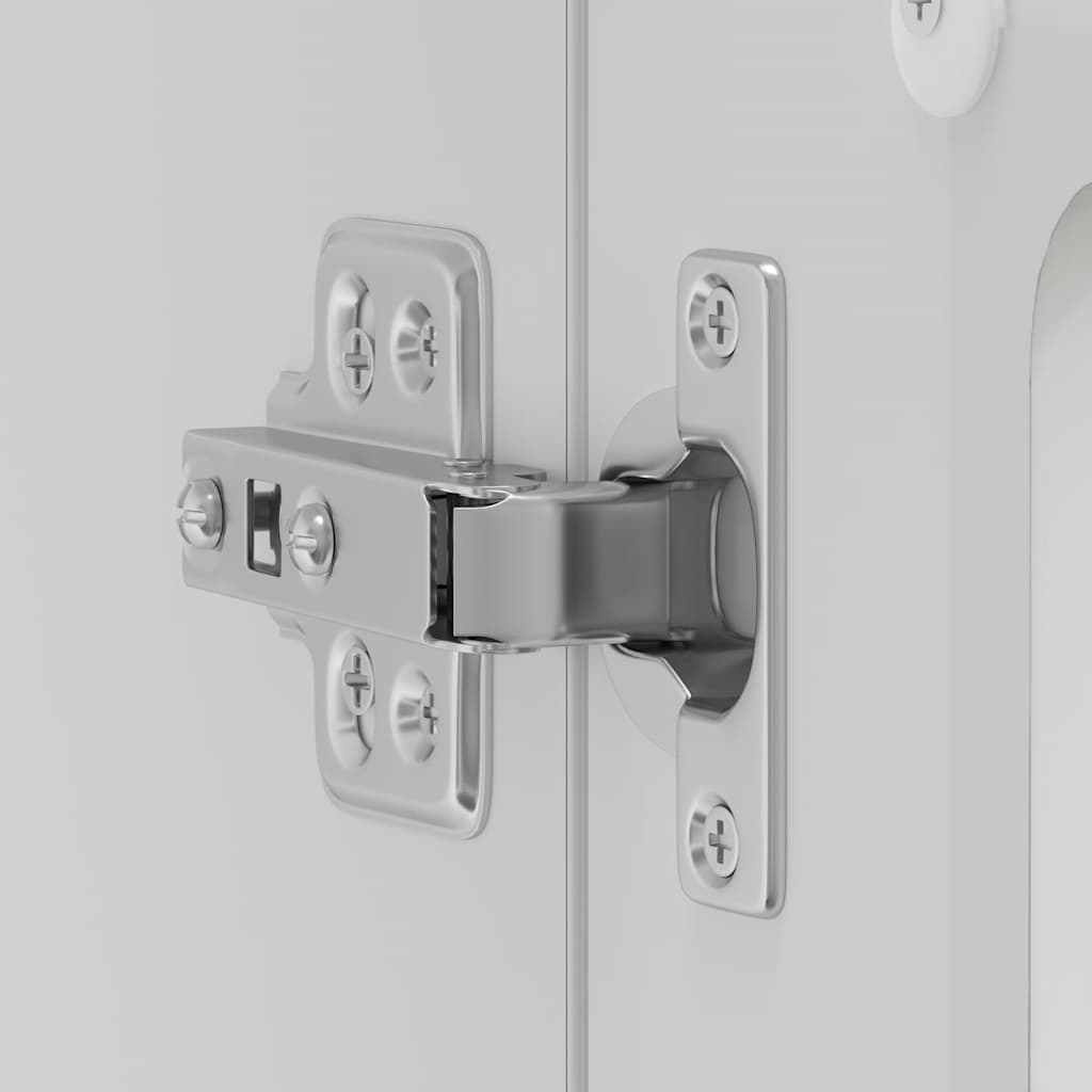HKH Armário de Parede de Cozinha Porta em Vidro Kalmar Branca