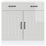 Mueble de cocina bajo Lucca Brillante - Blanco