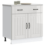 Mueble de cocina bajo Lucca Brillante - Blanco