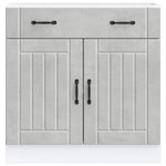 HKH Mueble bajo de cocina Lucca en Cemento - Gris