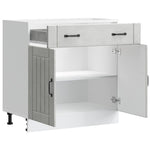 HKH Mueble bajo de cocina Lucca en Cemento - Gris