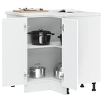 HKH Armário Baixo Canto Cozinha Lucca - Branco