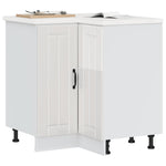 HKH Mueble Bajo de Esquina Cocina Lucca en Madera Brillante - Blanco