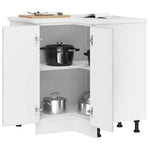 HKH Mueble Bajo de Esquina para Cocina Lucca de Madera en Cemento - Gris