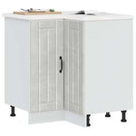 HKH Mueble Bajo de Esquina para Cocina Lucca de Madera en Cemento - Gris