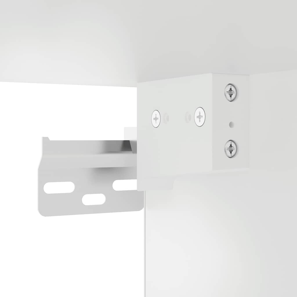 HKH Armario de Pared de Cocina Puerta de Cristal Lucca - Blanco