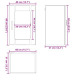 HKH Armario de Pared de Cocina Puerta de Cristal Lucca - Blanco