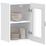 HKH Armario de Pared de Cocina Puerta de Cristal Lucca - Blanco