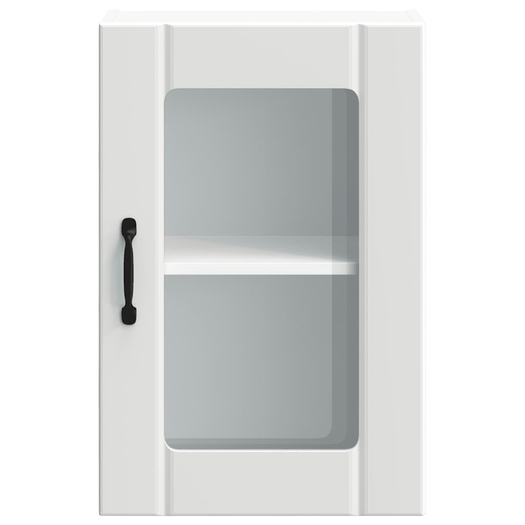HKH Armario de Pared de Cocina Puerta de Cristal Lucca - Blanco